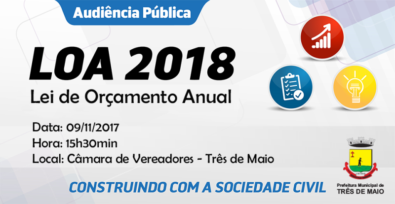 Prefeitura realiza Audiência Pública para discutir LOA 2018